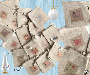 Advent Draw String Bags AD002 Farm theme