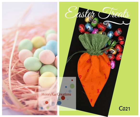 Easter carrot drawstring bag C021