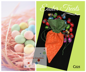 Easter carrot drawstring bag C025