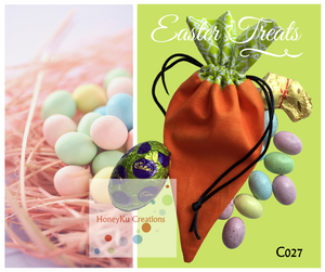 Easter carrot drawstring bag C027