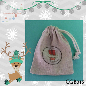 Christmas Gift Bag perfect for on the dinner table Mouse with Big Red Gift