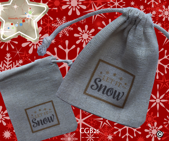 Christmas Gift Bag perfect for on the dinner table Snow