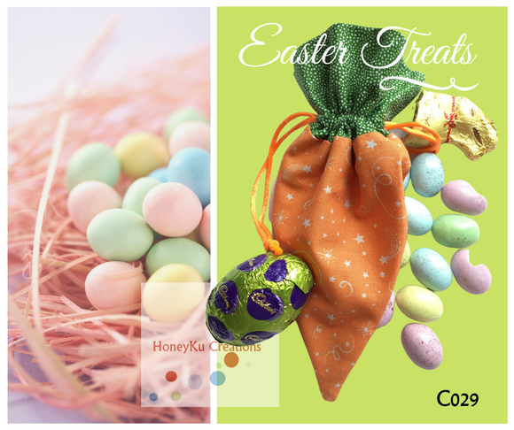 Easter carrot drawstring bag C029