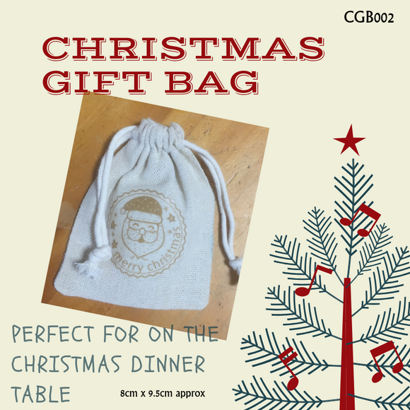 Christmas Gift Bag perfect for on the dinner table Santa