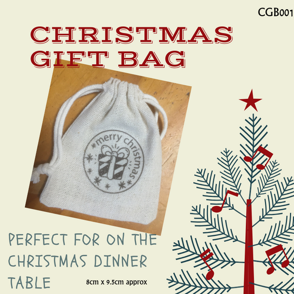 Christmas Gift Bag perfect for on the dinner table Wrapped Gift