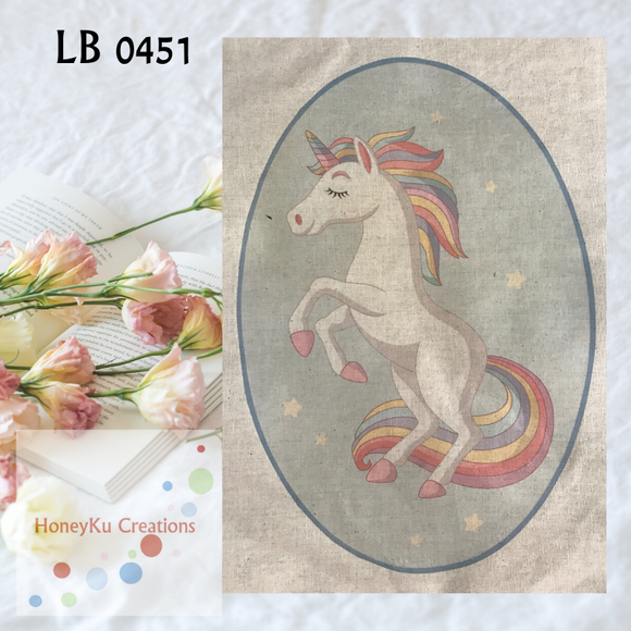 Draw String Bag 50cm x 40cm LB 0451 UNICORN