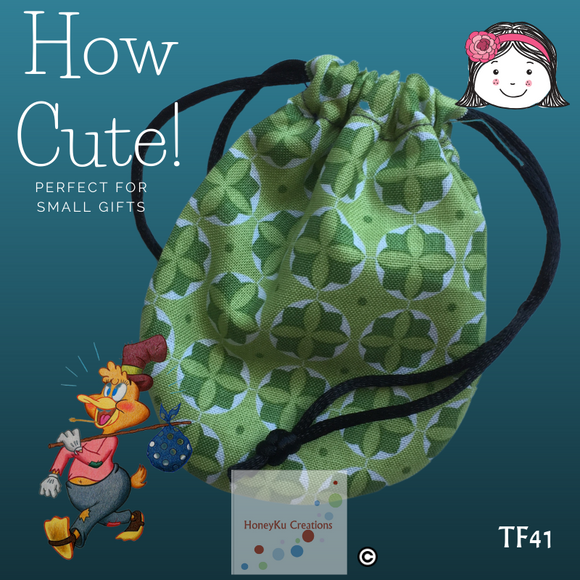 Small rounded drawstring bag TF41