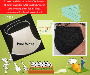 Adult Dust Face Mask Pure White