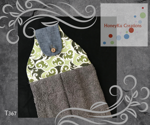 Towel with Button Over Top Tab 367