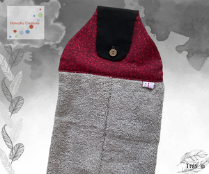Towel with Button Over Top Tab 785 Linen colour Towel