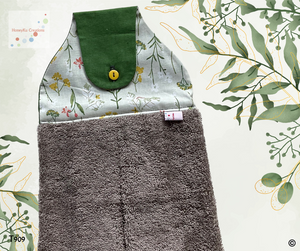 Towel with Button Over Top Tab 909 LATTE BROWN towel