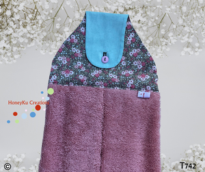 Towel with Button Over Top Tab 742