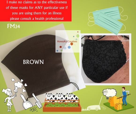 Adult Dust Face Mask Brown