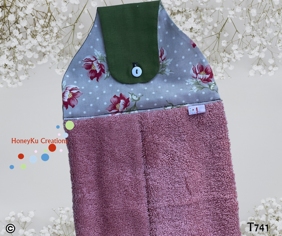 Towel with Button Over Top Tab 741