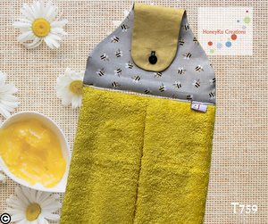 Towel with Button Over Top Tab 759